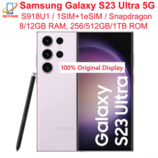 Samsung Galaxy S23 Ultra 5G S918U1 6.8" ROM 256/512GB/1TB RAM 8/12GB Snapdragon NFC Original Android Cell Phone