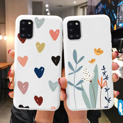 Coque souple pour Samsung Galaxy A31 A41, jolie coque en TPU avec motif de fleurs et de papillons, étui antichoc pour Samsung A31 A 31 A 41