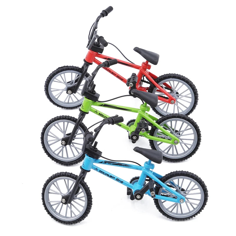 Finger  Bike Toys for Boys Mini Bike with Brake Rope Alloy Functional Mountain Bicycle Model Toys for Children Gift Bicycles