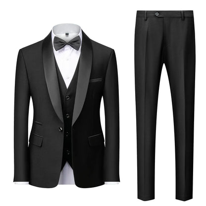 Costume pour hommes, idéal pour les mariages. Ensemble luxe comprenant une veste, un smoking et un pantalon. Élégant et raffiné