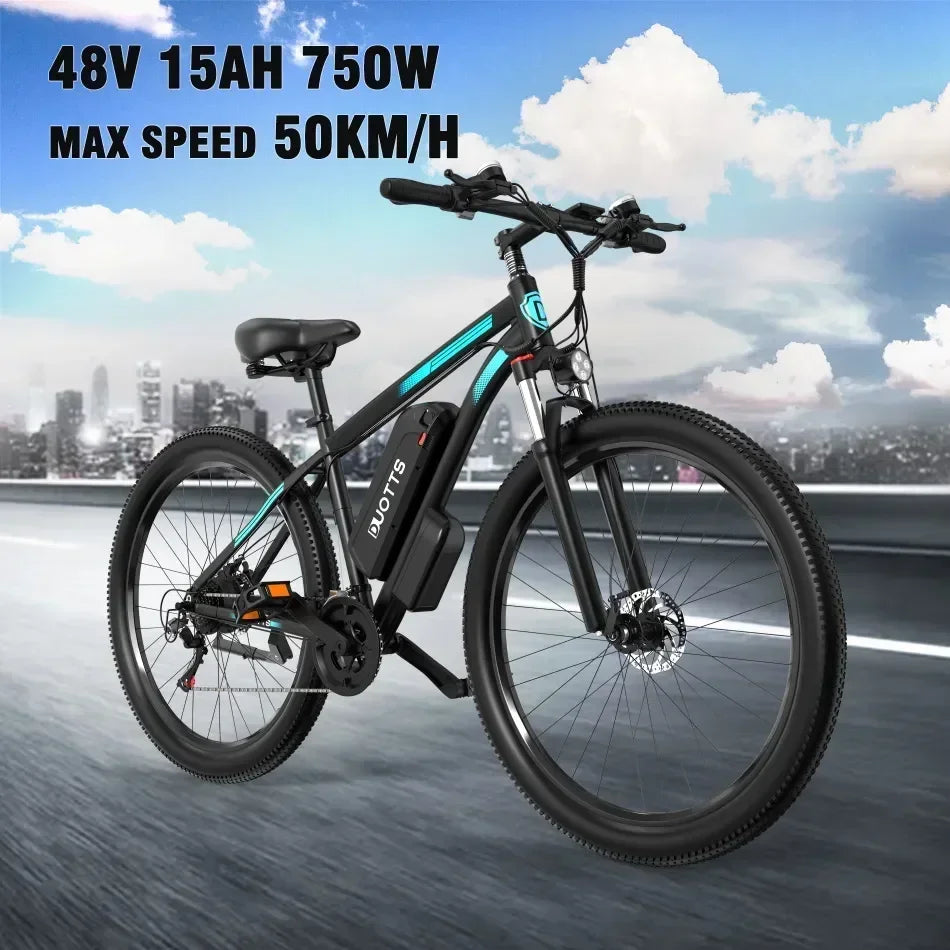 2024 New DUOTTS C29 Electric Bicycle 29 inch tires 750W E-bike 48V 15AH Mountain Bike 21 Speed Ebike