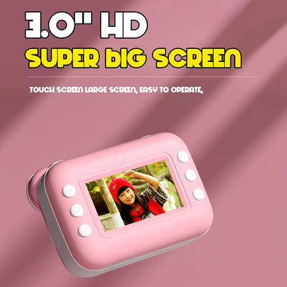 3.0 Inch Touch Screen Digital Video Camera Thermal Print Children HD Camera Toy 48MP Portable Toy Camera for Boys Girls Toys