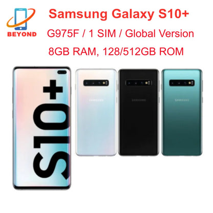 Samsung Galaxy S10+ S10 Plus G975F Global Version 8GB RAM 128GB 512GB ROM Octa Core 6.4" Original AMOLED NFC  Exynos Smartphone