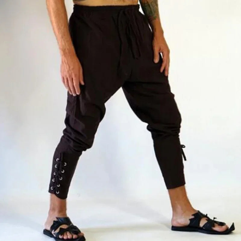 Pirate Pants For Men  Cosplay Renaissance Medieval Gothic Pants Pirate Costume Trouser Men Plus Size 3XL