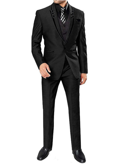 Costumes pour hommes en 3 pièces, parfaits pour les mariages. Tuxedos de marié à un bouton, distinctifs pour des occasions décontractées ou professionnelles. Ensemble comprenant veste,  Pantalon et Gilet