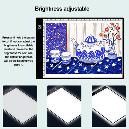 A4 LED Light Box Pad for Writing Painting Drawing Tracing - USB Digital Graphics Tablet for Artists and Designers - Perfect Gift