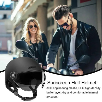 Bicycle Safety Helmet 3C Certified Lightweight Men's and Women's Adult Electric Bicycle Motorcycle Half Helmet with Goggles