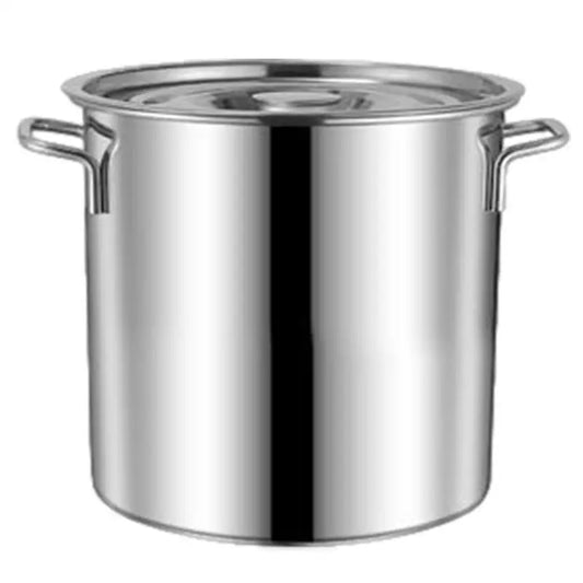 large Stainless steel thick Soup pot with handle lid big pot bucket pail water barrel household chef used kitchen cooking pots