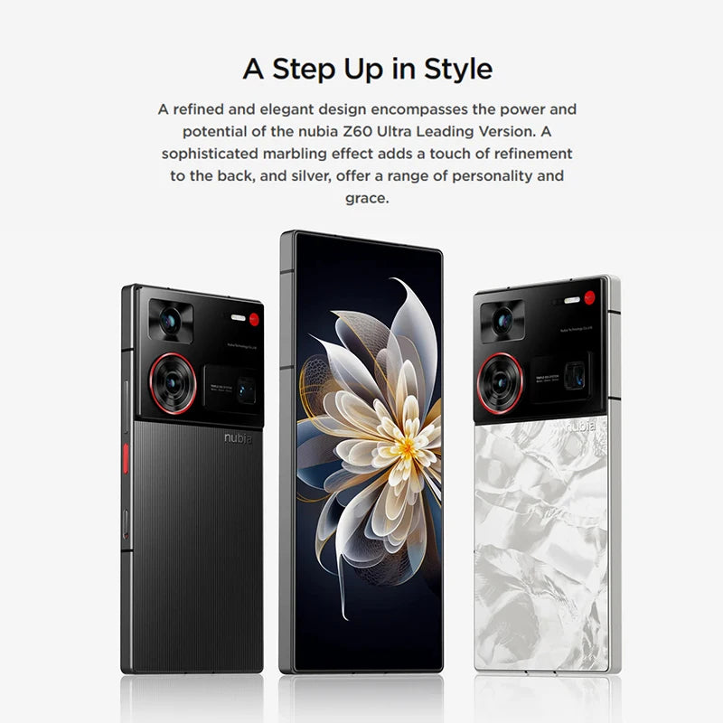 Nubia Z60 Ultra Leading Version [World Premiere]Global Version 6.8" Smartphone 5G Snapdragon 8 Gen 3 6000mAh 80W Fullscreen IP68