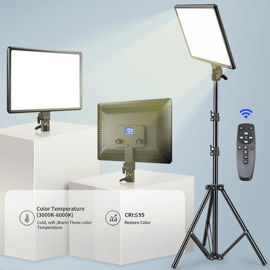 10/14inch LED Video Light Panel Bi-Color 3000K-6000K Photography Lighting for Live Streaming Photo Studio LED Light