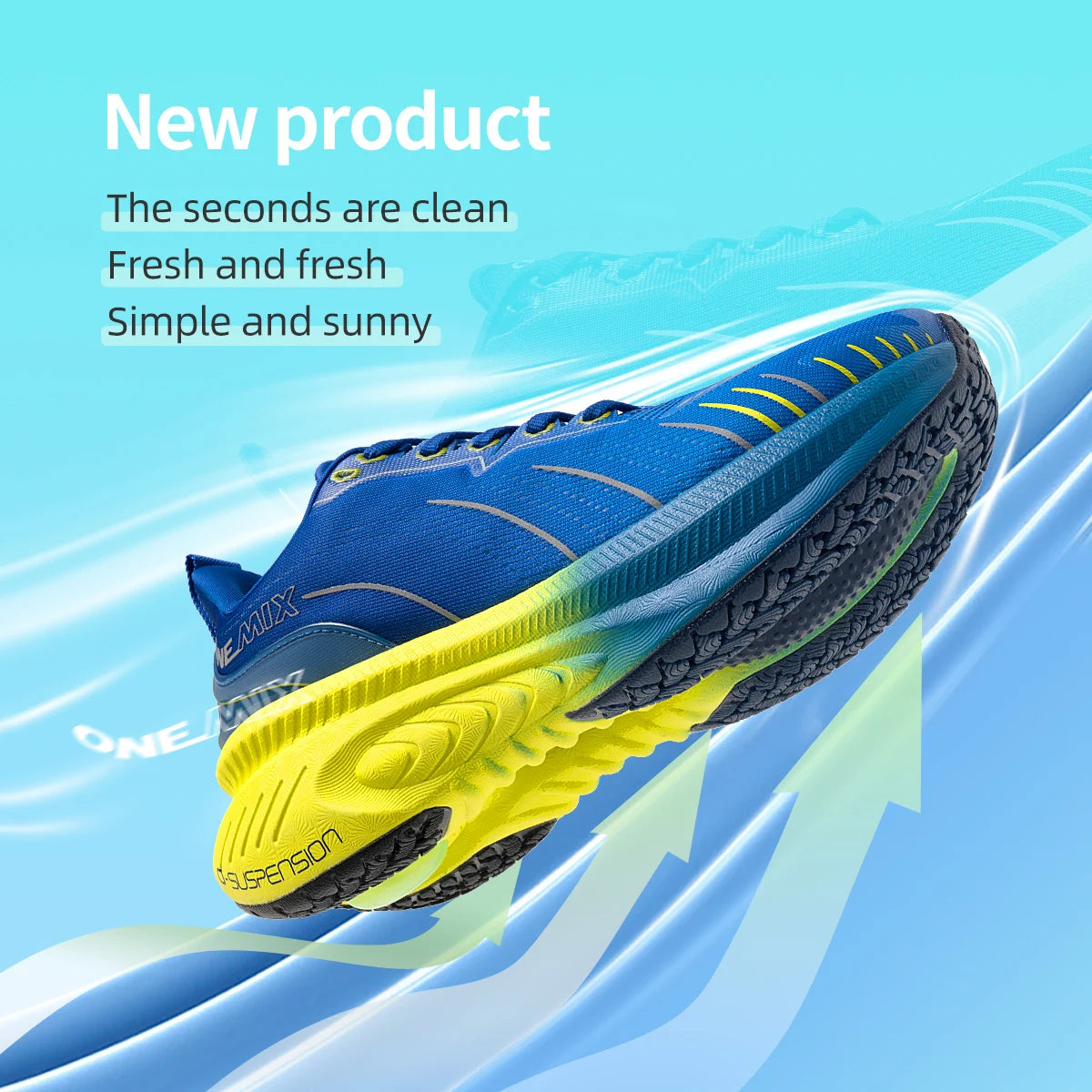 ONEMIX Running Shoes for Men Outdoor Fitness Sport Shoes Anti-skid Cushioning Ultra-Light Support Comfort Man Trainers Sneakers