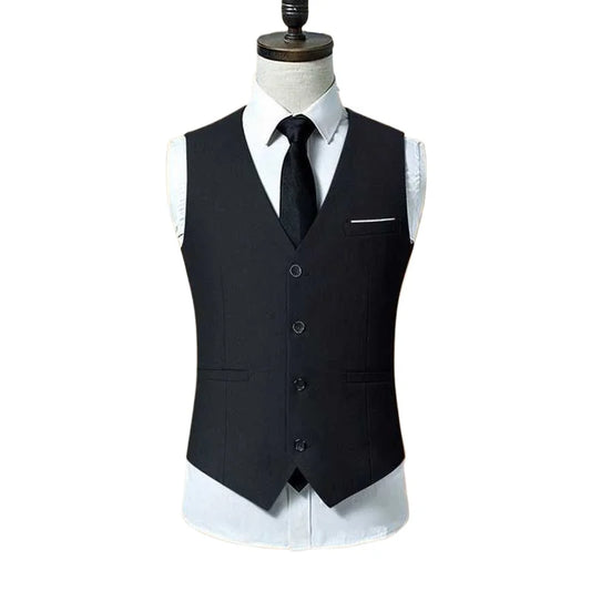 Gilet décontracté pour hommes, coupe slim, idéal pour les affaires. Disponible en grandes tailles, parfait pour accompagner un costume ou un smoking lors de mariages