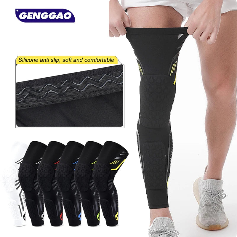 1/2PCS Knee Compression Sleeves Football Wrestling Knee Brace Support Leg Sleeve Knee Protector Calf Support Snowboard Kneepad