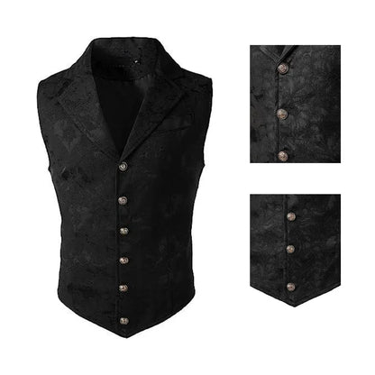 Gothic Vest Pants Combination Men's Suit Vest Pants, Steampunk Victorian Stage Pantalon Performance Style Waistcoat Banquet Dres