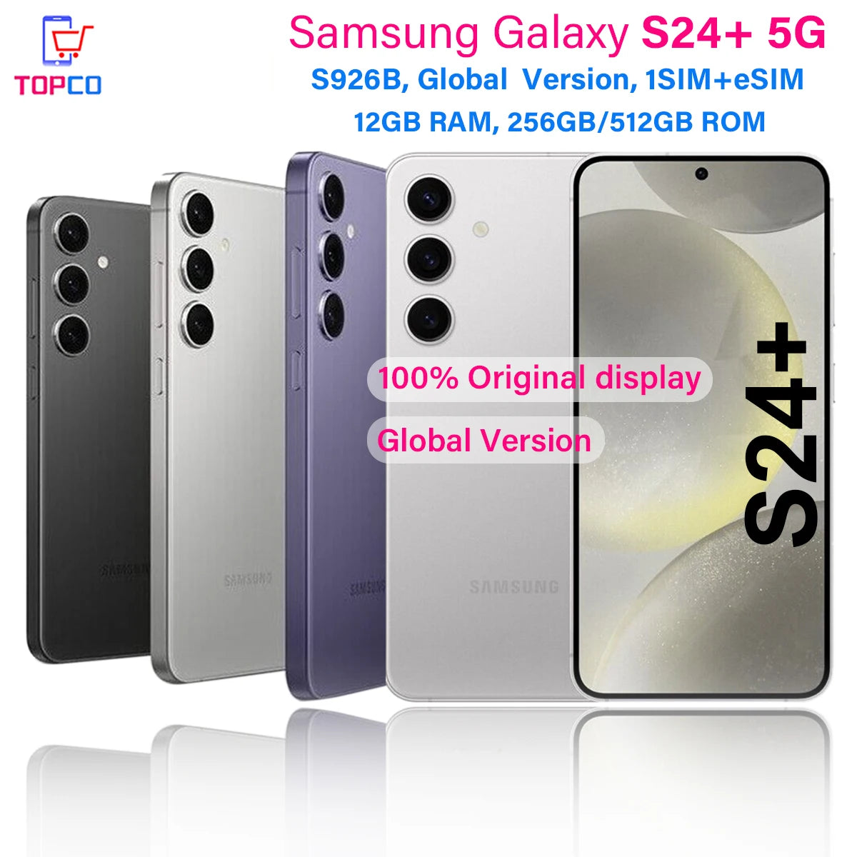 Samsung Galaxy S24+ S24 Plus 5G S926B 256GB 512GB ROM 12GB RAM 6.7" Dynamic LTPO AMOLED Exynos 2400 Original 98% New Cell Phone