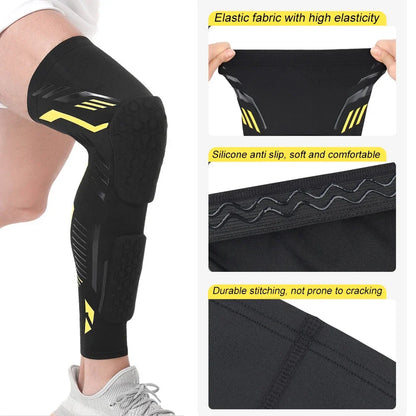 1/2PCS Knee Compression Sleeves Football Wrestling Knee Brace Support Leg Sleeve Knee Protector Calf Support Snowboard Kneepad