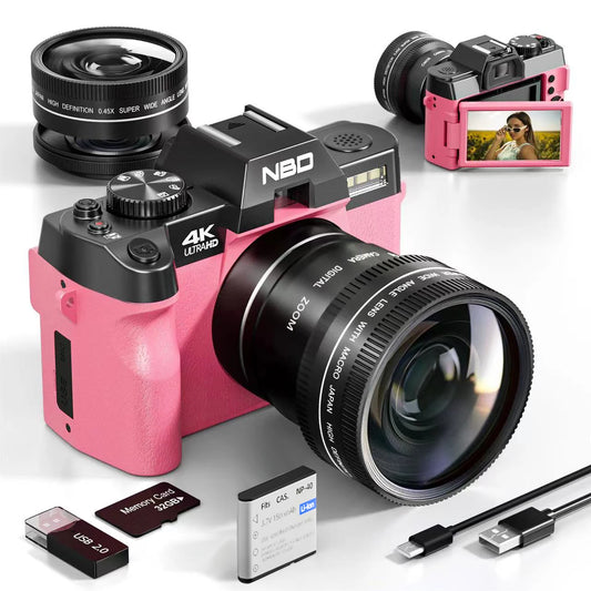 NBD Photography Digital Camera 48MP&4K Video/Vlog Camera with WiFi 60FPS Auto Focus Travel Camera for Photography Beginners