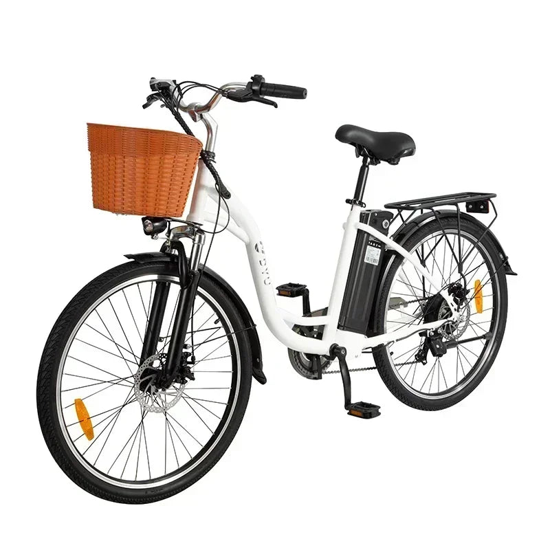 DYU C6 350W Electric Bicycles 36V 12.5AH Lithium Battery Electric Bicycle 26 Inch Tire Urban Commuting Retro E-bike EU Stock