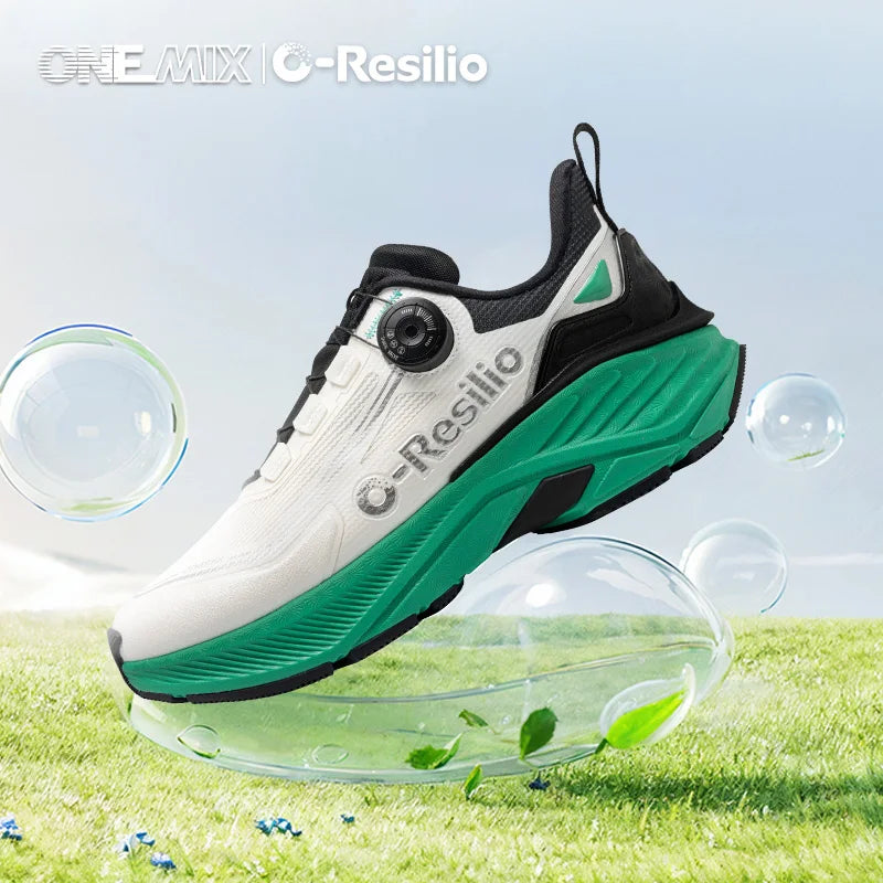 ONEMIX Outdoor Running Sneakers Men Elastic Trail Shoes Lightweight Breathable Women Sneakers Couple Casual waterproff Shoes