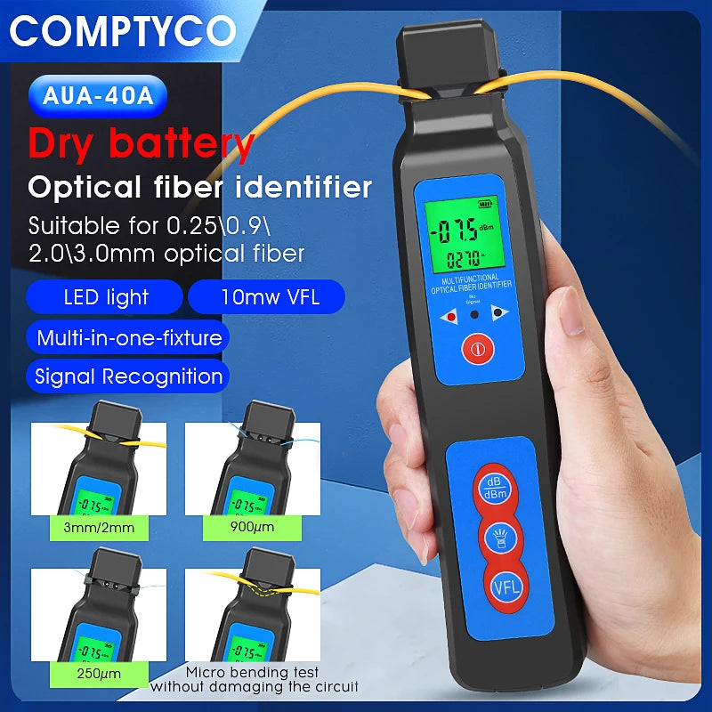 COMPTYCO AUA-40A/40D  Active Optical Fiber Identifier Fiber Cable Tester Detector with 10mw Visual Fault Locator