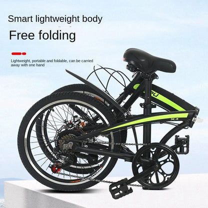 Cooya NEW official-website-Aluminum Alloy Folding Bicycle for Adults and Children, 20 ", Ultra-light, Variable Speed, MTB, New