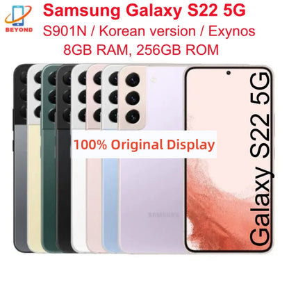 Samsung Galaxy S22 5G S901N 6.1" ROM 256GB RAM 8GB Snapdragon NFC Octa Core Original Android Cell Phone