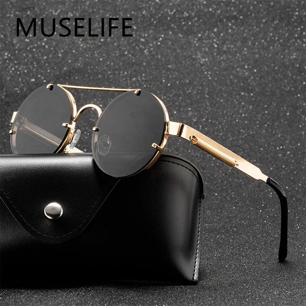 Luxury Brand Designer Sunglasses for Men and Women Classic Retro Round Metal Frame UV400 Sunglasses