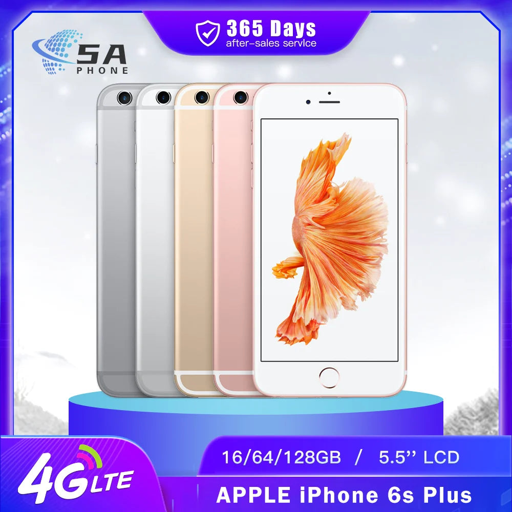 Original Unlocked Apple iPhone 6s Plus 4G Mobile Phone Fingerprint 5.5'' IPS LCD Screen 16/32/64/128GB A9 Dual-Core SmartPhone