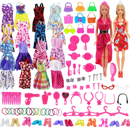 Barbiees Doll Clothes Evening Dress&Accessories Suitable For 11.5inch Barbiees Daily Casual Clothes Accessories Girls Toys Gifts