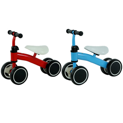 Baby Balance Bike Toddler Bicycle Toy Ergonomic Seat Baby Learning Walker 4 Wheels No Pedals Riding Toys for 1-3 Years Old Kids