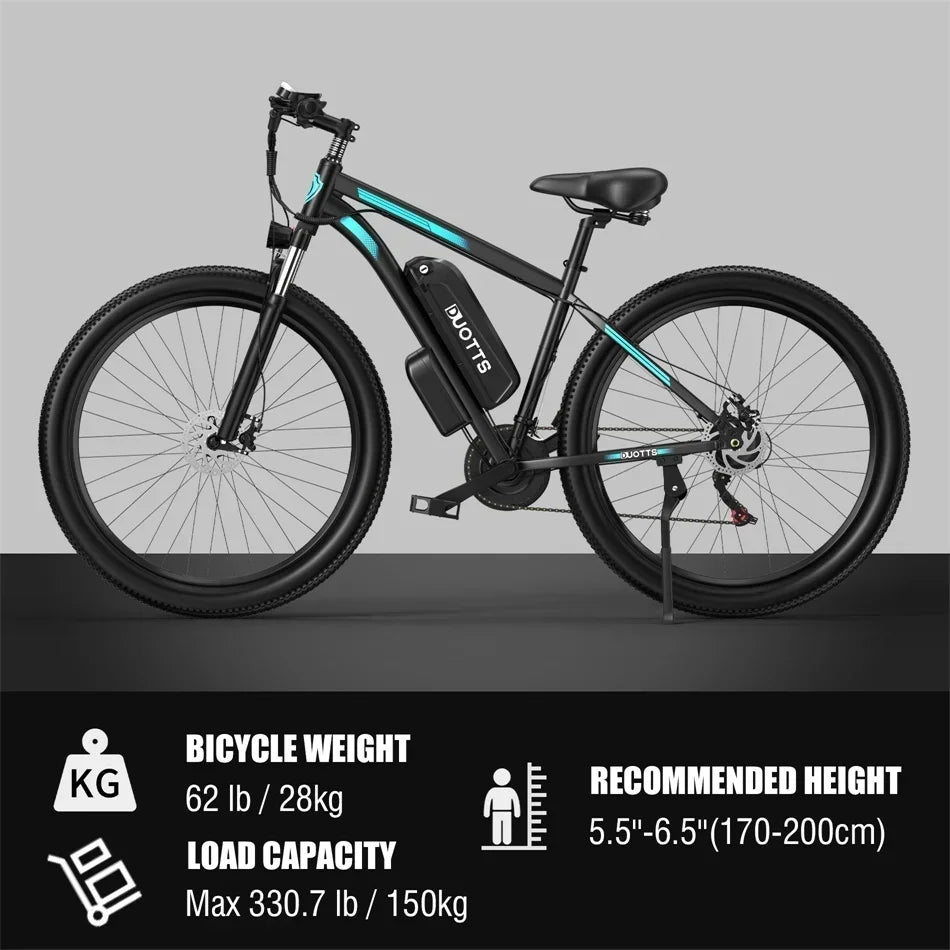 2024 New DUOTTS C29 Electric Bicycle 29 inch tires 750W E-bike 48V 15AH Mountain Bike 21 Speed Ebike