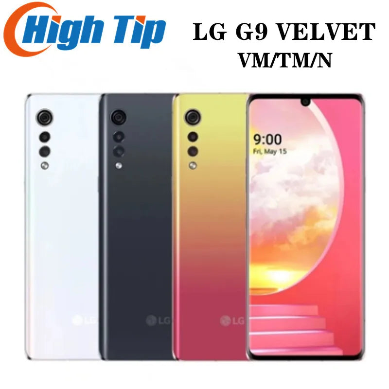 Original Unlocked LG G9 5G LM-G900N G900TM SmartPhone LG VELVET Mobile Phone Snapdragon 765 6.8'' Screen Refurbished Cell Phone