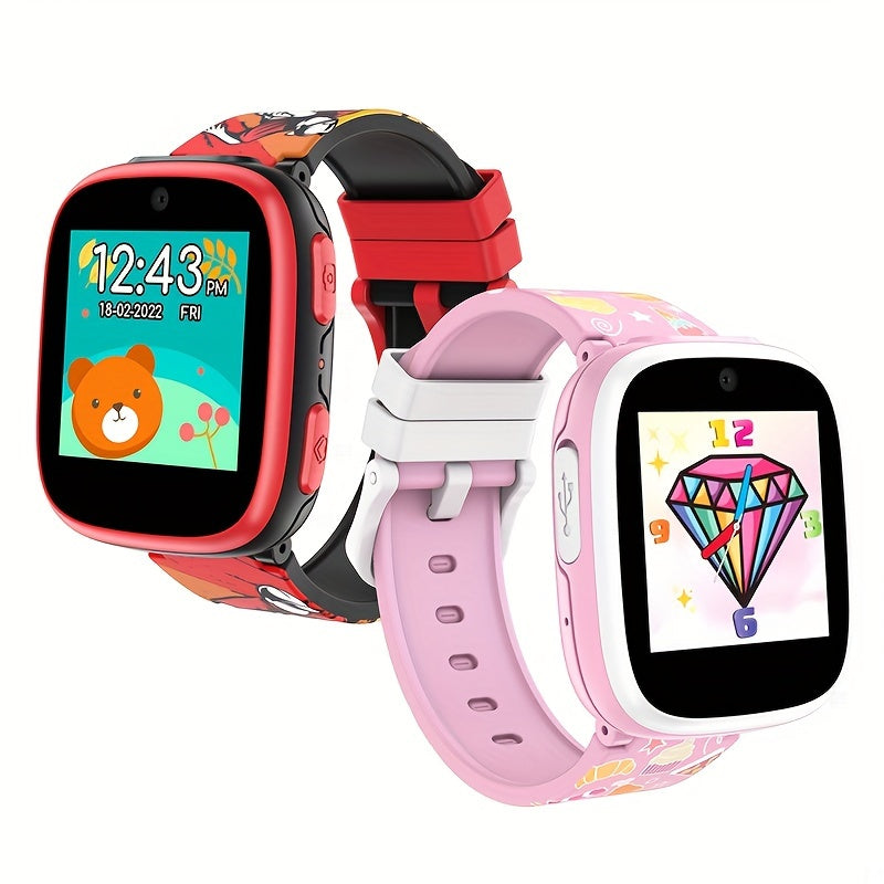 Kids Smart Watch with 15 Educational Games, 12/24 Hour Alarm Clock, Camera, Video Recorder, Music Pedometer, Flashlight Smartwatch, Christmas and Birthday Gifts 