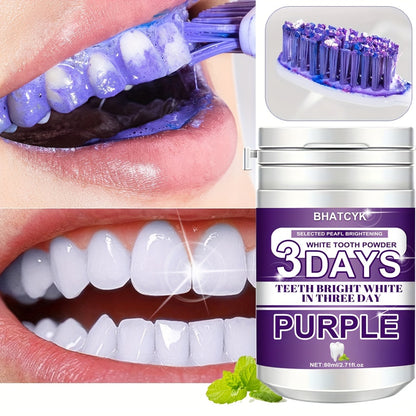 Purple Tooth Cleaning Powder, Deep Cleaning Teeth Powder, Tooth Polishing, for Daily Life, 1pc 