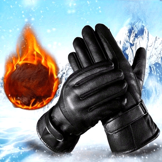 1 Paire De Gants De Cyclisme D'hiver Pour Hommes, Doublés Et Épaissis En Polaire, Gants Coupe-vent Imperméables Et Chauds Pour Écran Tactile Pour Hommes