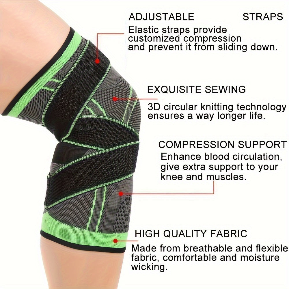 (2pcs) Commandez Une Taille Supplémentaire Pour Obtenir Un Soutien Maximal Des Genoux Et Un Soulagement De L'arthrite Pour Hommes Et Femmes - Bande De Sangle Réglable Pour La Course À Pied, Le Cyclisme Et L'exercice !