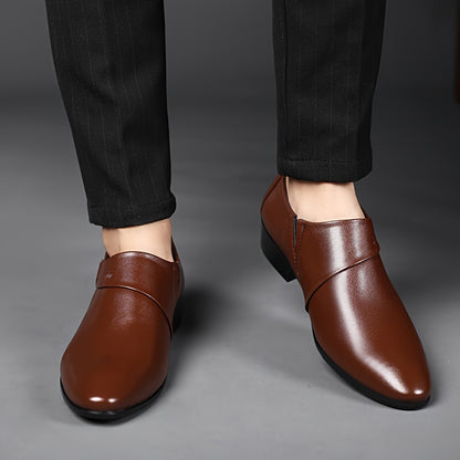 Chaussures habillées à enfiler de couleur unie pour hommes de grande taille, confortables et élégantes, idéales pour les occasions formelles et décontractées, chaussures pour hommes