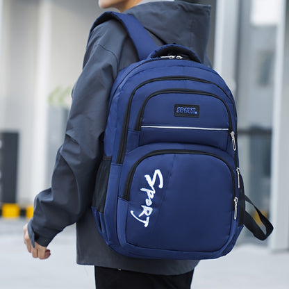 Sac À Dos Décontracté, Sac D'école Multi-poches Pour Étudiants, Sac Pour Ordinateur Portable Résistant À L'usure, Sac À Dos De Voyage À La Mode Pour Les Déplacements Professionnels