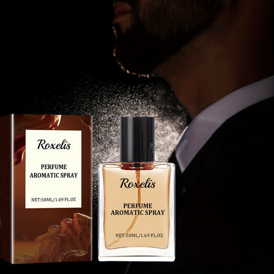 Spray aromatique parfumé Roxelis : Doux, non irritant, parfum longue durée pour homme - Arôme boisé, sans alcool, concentration 3-5%, 50ml/1.69 fl.oz.