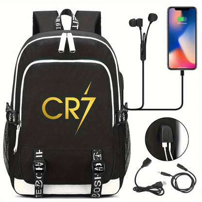 Sac à dos tendance avec chargeur USB, sac à dos pour ordinateur portable pour hommes, sac à dos de grande capacité pour étudiants, sac à dos de voyage