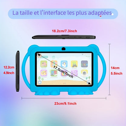 Tablette, Tablette 7 Pouces Pour Enfants, 32 Go De ROM 2 Go De RAM Pour Tablette Android 11.0 Pour Tout-petits Avec WiFi 2,4 G, GMS, Écran De Protection Des Yeux, Contrôle Parental, Application Éducative, Double Caméra, Étui Antichoc, Jeux