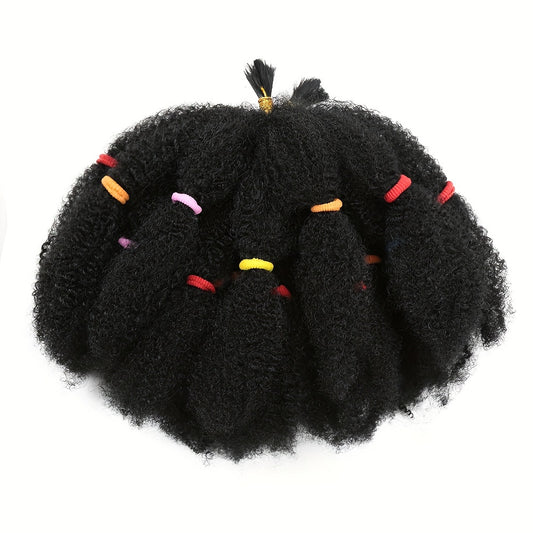 Extension De Cheveux En Crochet Bouclés De Couleur Marron Bug Avec Des Mèches Synthétiques Ombre De Tresses Afro Kinky De 12 Pouces