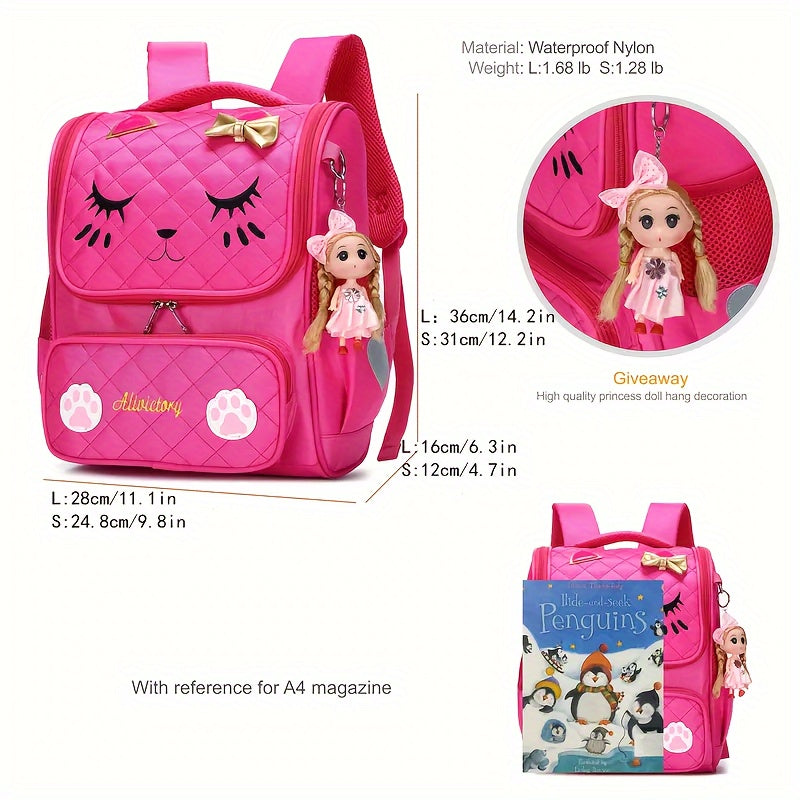 Sac à dos pour filles avec boîte à lunch Sac à dos pour ordinateur portable de 15.6 pouces Sac à dos mignon pour collège Grand sac à livres pour femmes Étudiantes Sac de voyage antivol pour la journée