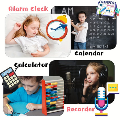 1 montre intelligente pour enfants, avec 24 jeux éducatifs, écran tactile HD, caméra, lecteur de musique, podomètre, réveil, montre calculatrice, cadeau d'anniversaire pour enfants, cadeau de vacances