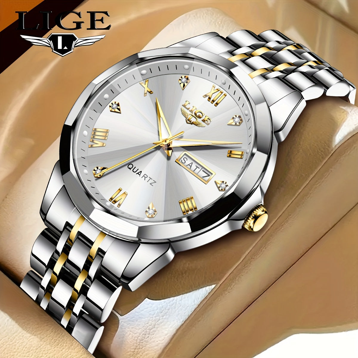 LIGE Luxury Men's Watch Waterproof Luminous Date Sport Style 