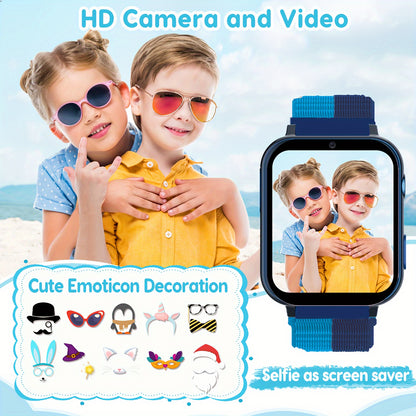 Kids Smart Watch: Fun and Educational Gift for 3-14 Year Old Kids - 24 Games, HD Touch Screen, Camera, Music, Pedometer - Cute and Luminous Design 