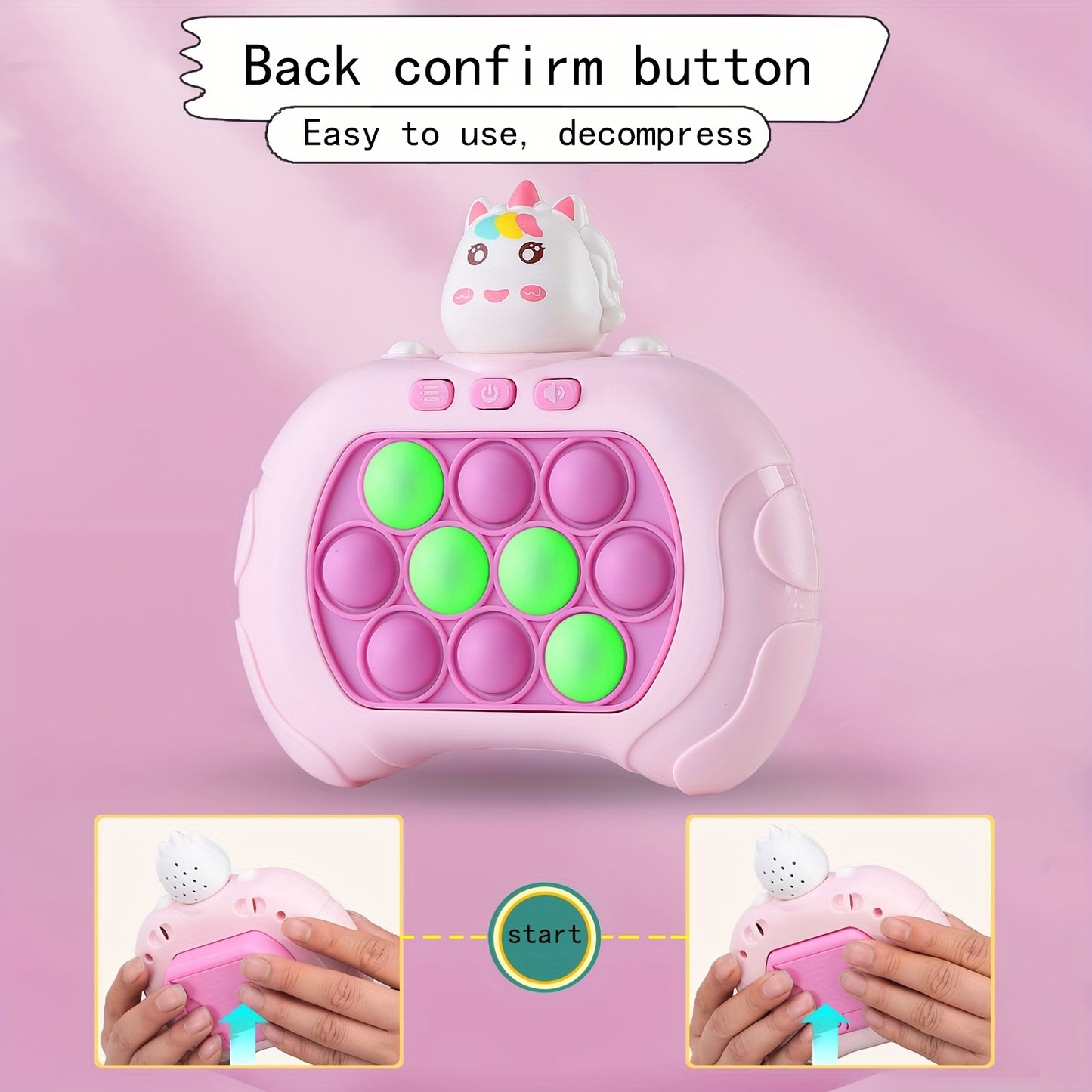 Console de Jeu Éducative Interactive - Jouet Divertissant et Éducatif, Idéal pour les Vacances, Couleurs d'Illumination Aléatoires