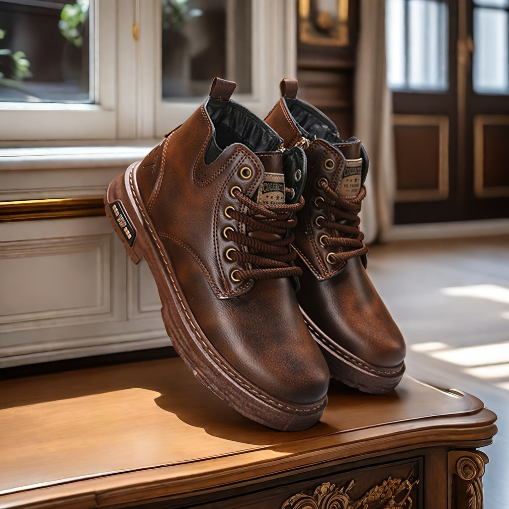 Chaussures à lacets pour hommes de style vintage et old school, avec semelle en caoutchouc antidérapante confortable pour les activités en extérieur.