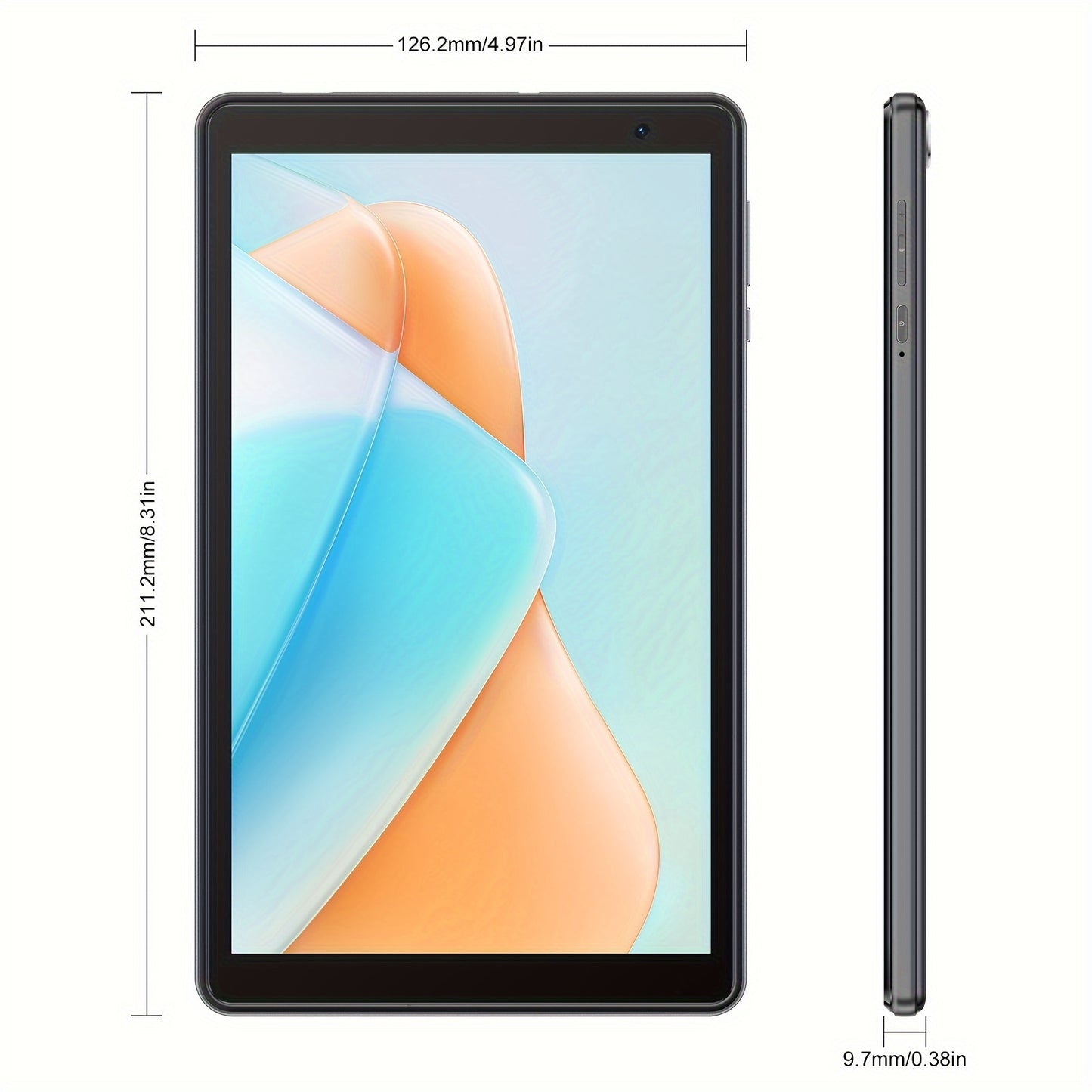 Tablette Android, Blackview Tab 5 WiFi Tablette 5(3+2) Go RAM 64 Go ROM Jusqu'à 1 To, 5580mAh Lastet Android 12 Tablettes, 8 Pouces IPS 1280 * 800 Affichage, Double Haut-parleurs, Contrôle Parantal