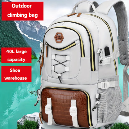 Sac à Dos WEIXIER Multi-Poches avec Compartiment pour Ordinateur Portable & Rangement pour Chaussures - Nylon Durable, Imperméable, Bretelles Réglables pour l'École, le Travail, les Voyages & les Déplacements Professionnels